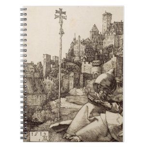 Der Heilige Antonius liest von Albrecht Dürer Notizblock
