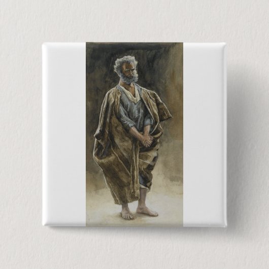 Der heilige Apostel Petrus von James Tissot Button (Vorderseite)