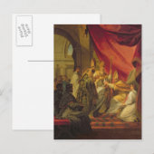 Der Heilige Augustinus, der als Bischof ordiniert  Postkarte (Vorne/Hinten)