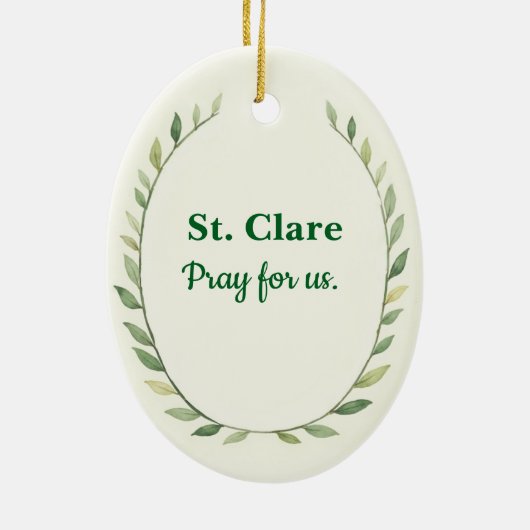 Der Heilige Clare von Assisi Gottes Frieden und Se Keramik Ornament (Hinten)