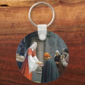 Der heilige Elisabeth von Ungarn Füttre den Armen Schlüsselanhänger (Vorderseite)