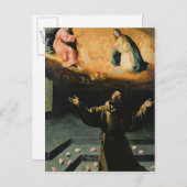 Der Heilige Franz von Assisi, Das Wunder der Rose Postkarte (Vorne/Hinten)