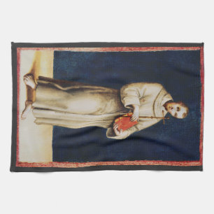 Der Heilige Franz von Assisi von Raffael Renaissan Geschirrtuch