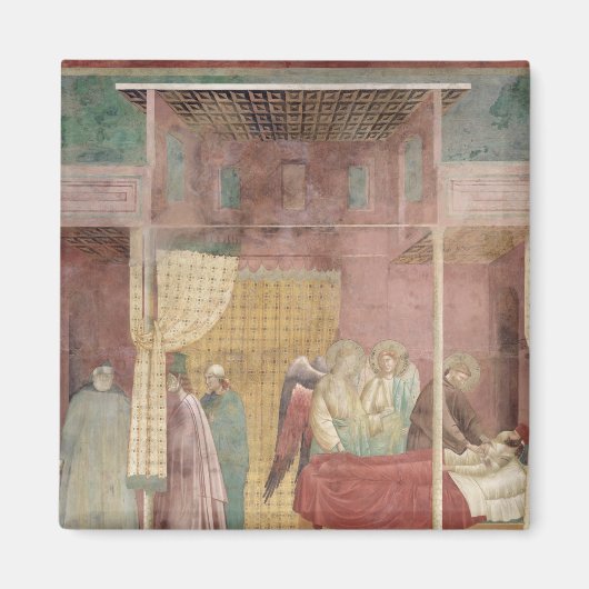 Der Heilige Franziskus heilt den verletzten Mann a Magnet (Vorne)