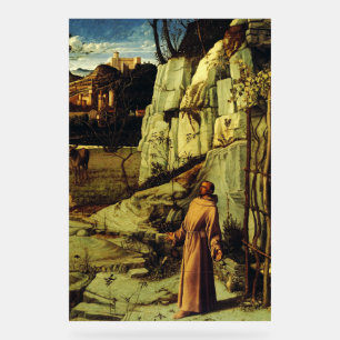 Der heilige Franziskus in der Wüste von Giovanni B Acrylschild