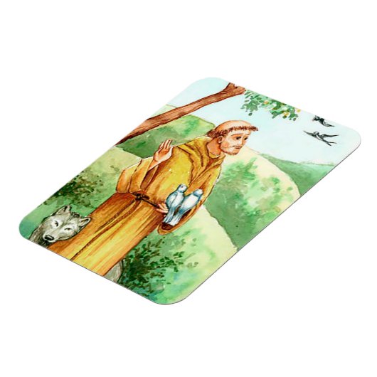 Der Heilige Franziskus mit Tieren Magnet (Linke Seite)