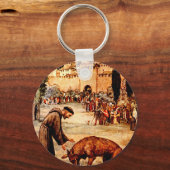 Der heilige Franziskus und der Wolf Schlüsselanhänger (Vorderseite)