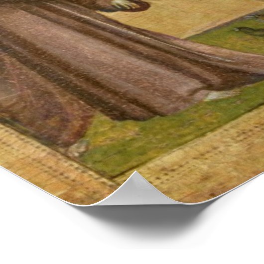 Der Heilige Franziskus von Assisi predigt den Vöge Poster (Ecke)