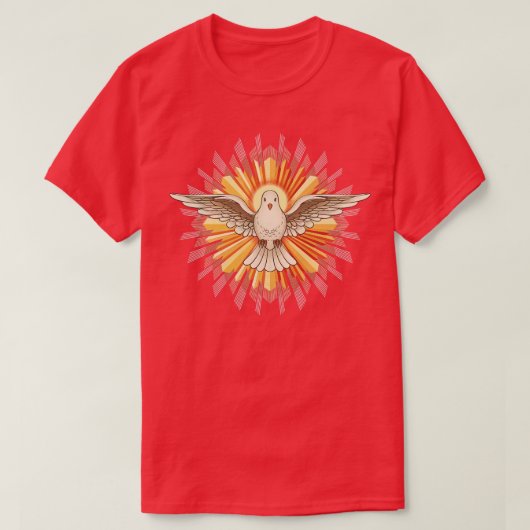 Der Heilige Geist als Taube T-Shirt (Design vorne)