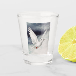 Der heilige Geist in Form einer Taube Schnapsglas
