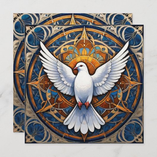 Der Heilige Geist (Taube) 1 Einladung (Vorne/Hinten)