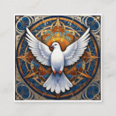 Der Heilige Geist (Taube) 1 Quadratische Visitenkarte (Vorderseite)