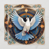 Der Heilige Geist (Taube) 2 Dankeskarte (Vorne/Hinten)