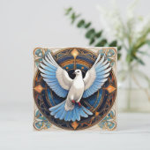 Der Heilige Geist (Taube) 2 Dankeskarte (Stehend Vorderseite)