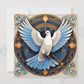 Der Heilige Geist (Taube) 2 Dankeskarte (Rückseite)