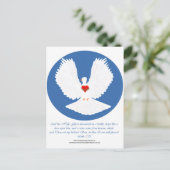 Der Heilige Geist verfiel wie eine Taube Postkarte (Stehend Vorderseite)