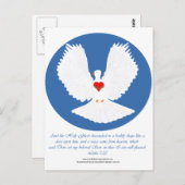 Der Heilige Geist verfiel wie eine Taube Postkarte (Vorne/Hinten)