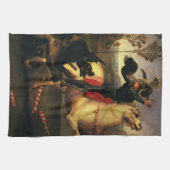 Der heilige Georg kämpft gegen den Drachen von Rap Geschirrtuch (Horizontal)