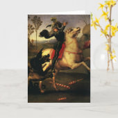 Der heilige Georg kämpft gegen den Drachen von Rap Karte (Gelbe Blume)