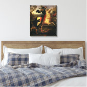 Der heilige Georg kämpft gegen den Drachen von Rap Leinwanddruck (Insitu (Schlafzimmer))