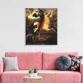 Der heilige Georg kämpft gegen den Drachen von Rap Leinwanddruck (Insitu (Wohnzimmer))