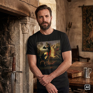 Der heilige Georg kämpft gegen den Drachen von Rap T-Shirt