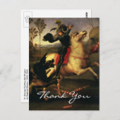 Der heilige Georg von Raphael kämpft gegen den Dra Postkarte (Vorne/Hinten)