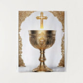 Der heilige Gral katholisch Wandteppich (Vorderseite)