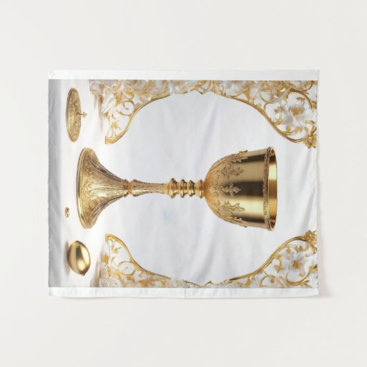 Der heilige Gral katholisch Wandteppich (Vorderseite (Horizontal))