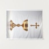Der heilige Gral katholisch Wandteppich (Vorderseite (Horizontal))