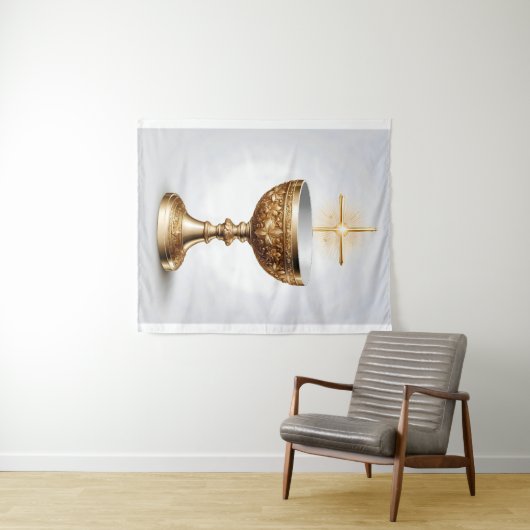 Der heilige Gral katholisch Wandteppich (Beispiel (Horizontal))