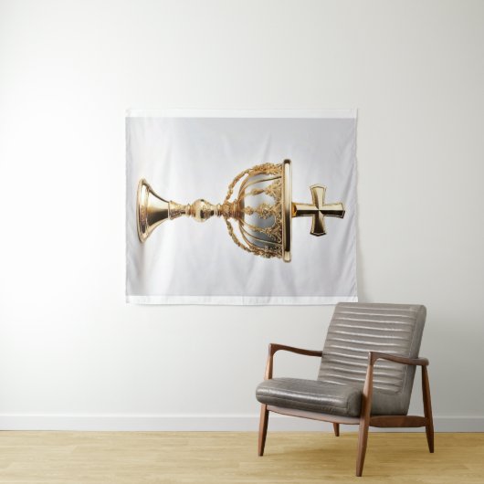 Der heilige Gral katholisch Wandteppich (Beispiel (Horizontal))