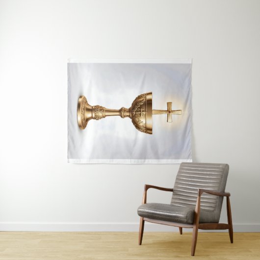 Der heilige Gral katholisch Wandteppich (Beispiel (Horizontal))