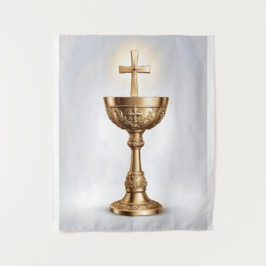 Der heilige Gral katholisch Wandteppich (Vorderseite)