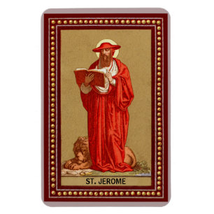 Der heilige Hieronymus als Kardinal mit Löwe (P 00 Magnet