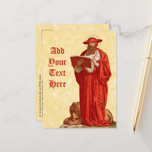 Der heilige Hieronymus als Kardinal mit Löwe (P 00 Postkarte