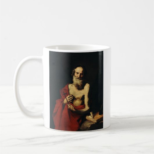 Der Heilige Hieronymus von Jusepe de Ribera Kaffeetasse (Links)