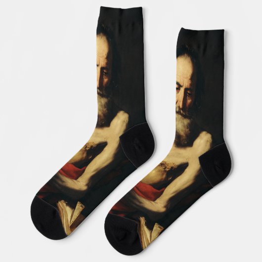 Der Heilige Hieronymus von Jusepe de Ribera Socken (Linkes Detail)
