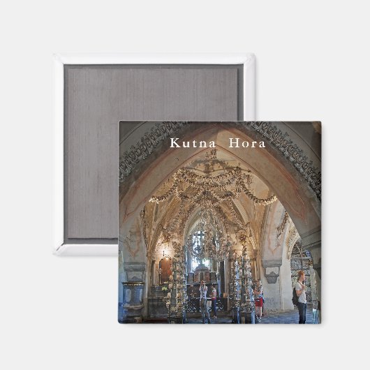 Der Heilige in Sedlec oder die Kirche aller Heilig Magnet (Vorderseite/Rückseite)