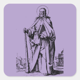 Der Heilige Jakobus der Jüngere von Jacques Callot Quadratischer Aufkleber