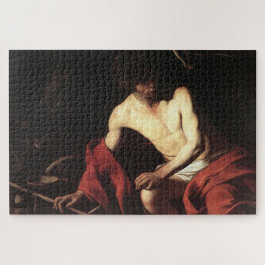 Der Heilige Johannes der Täufer von Caravaggio Puzzle (Horizontal)