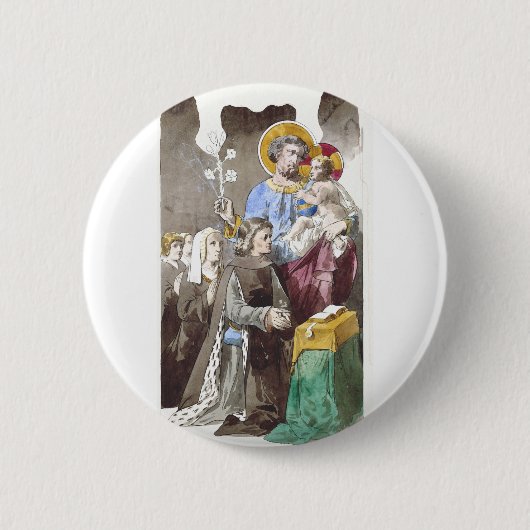 Der heilige Joseph-Patron der Universellen Kirche Button (Vorderseite)
