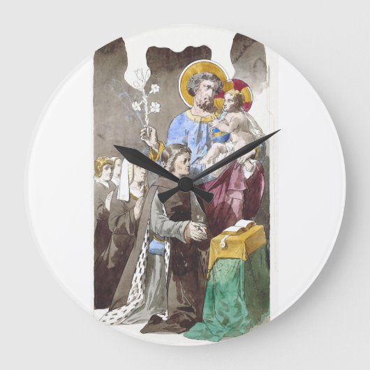 Der heilige Joseph-Patron der Universellen Kirche Große Wanduhr (Vorderseite)