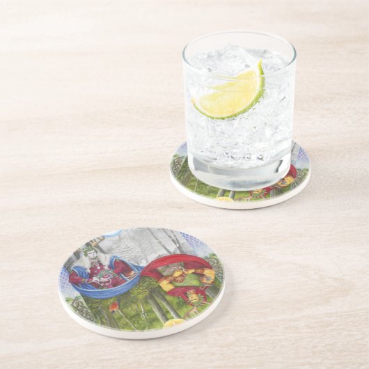 Der Heilige König / Eichenkönig Getränkeuntersetzer (Seite)