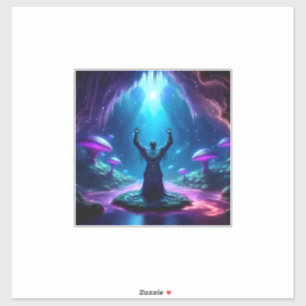 Der heilige Mann in Höhlen hat heftige Waffen Aufkleber