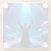 Der heilige Mann in Höhlen hat heftige Waffen Glasuntersetzer (Rückseite)