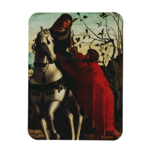 Der Heilige Martin von Tours teilt den Mantel Fine Magnet
