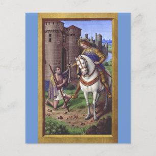Der heilige Martin von Tours teilt seinen Mantel e