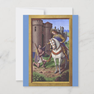 Der heilige Martin von Tours teilt seinen Mantel e