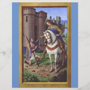 Der heilige Martin von Tours teilt seinen Mantel e Flyer